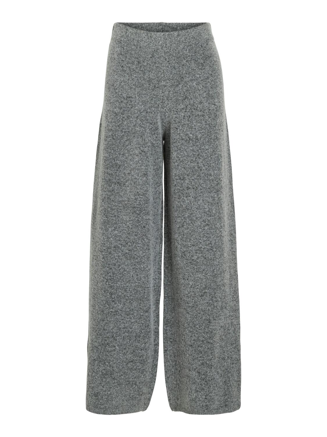 Vicasti strikkede bukser - Medium Grey Melange - Image 2
