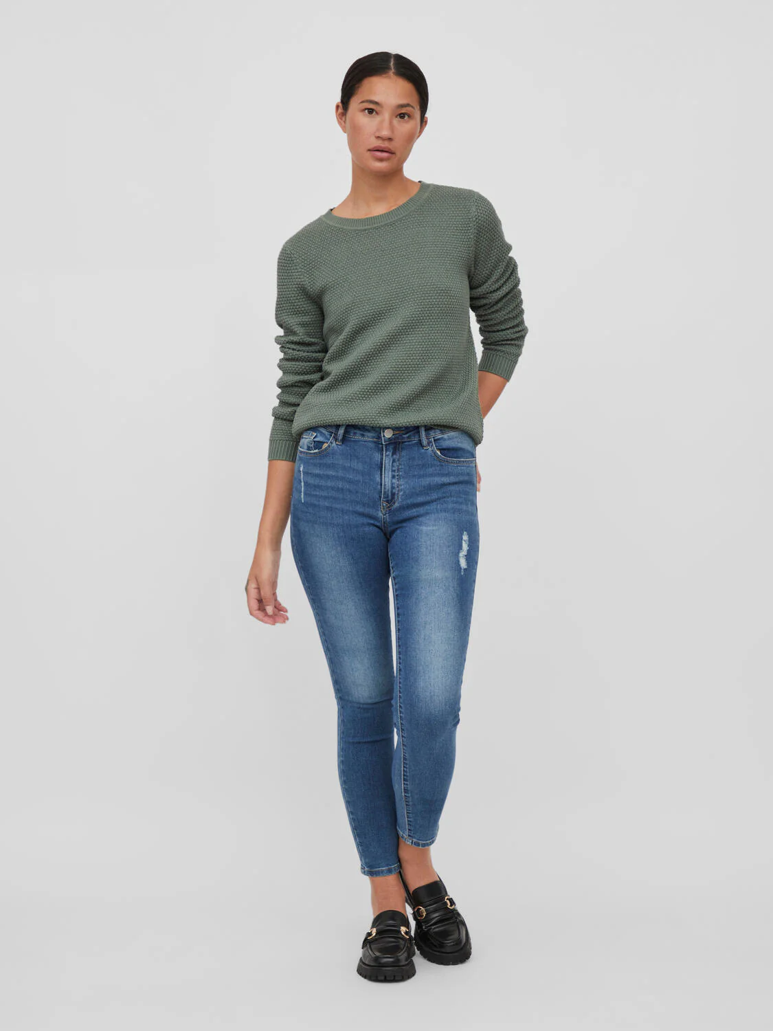 Vidalo o-neck striktrøje - Laurel Wreath - Image 4