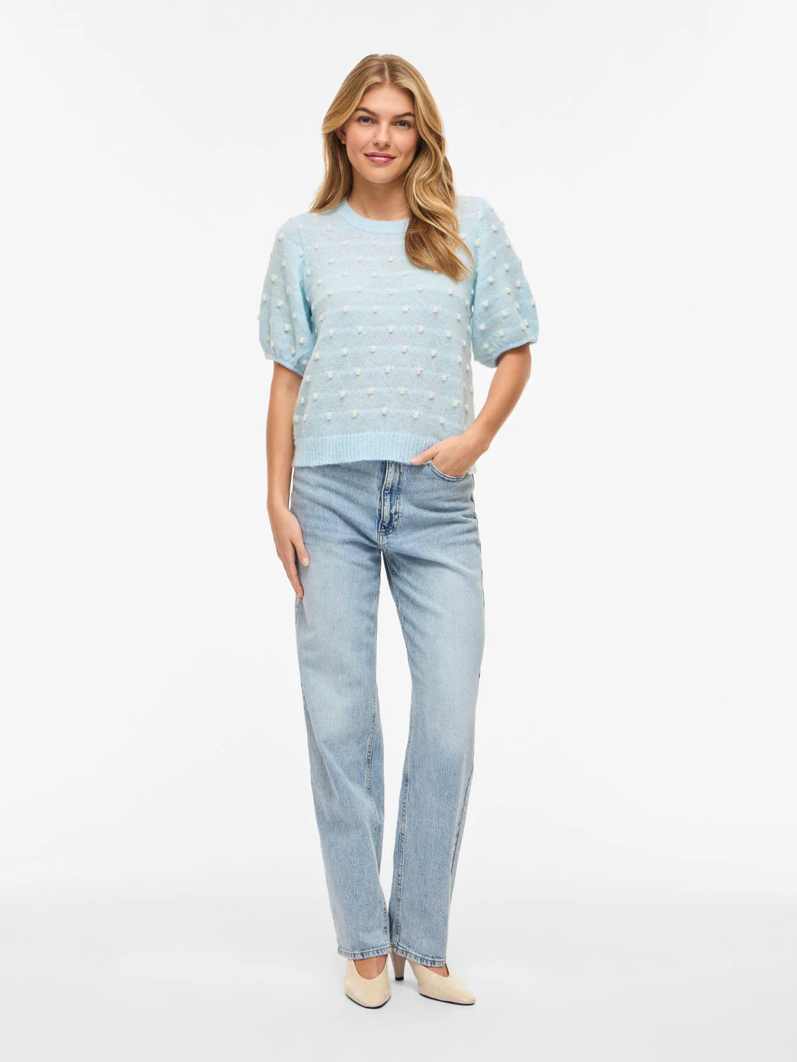 Vidottie kortærmet striktrøje - Nantucket Breeze - Image 5