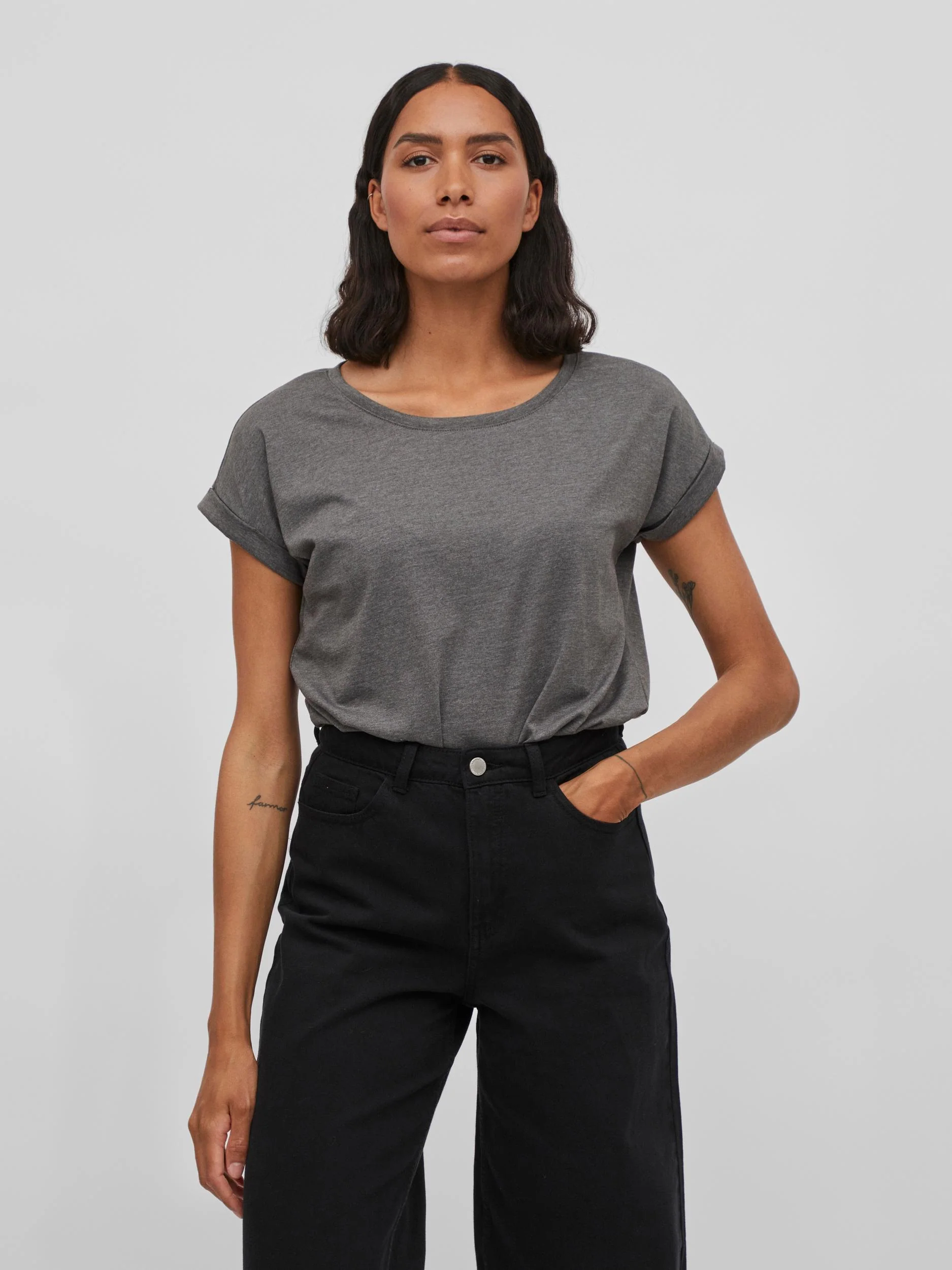 Vidreamers New Pure t-shirt - Medium Grey Melange - Image 3