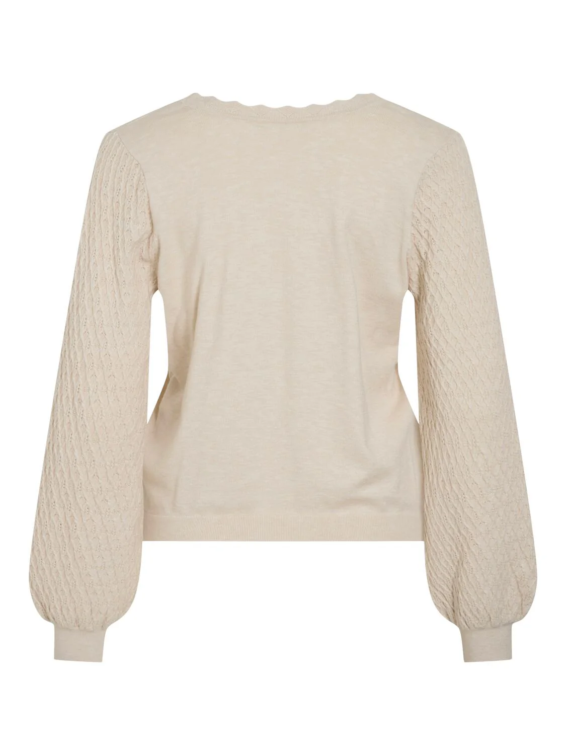 Viemi Rev striktrøje - Super Light Natural Melange - Image 2