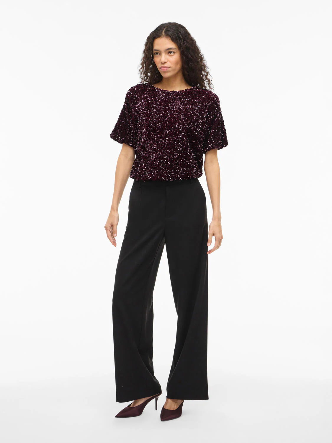 Vifaith Sequin t-shirt - Fig - Image 3
