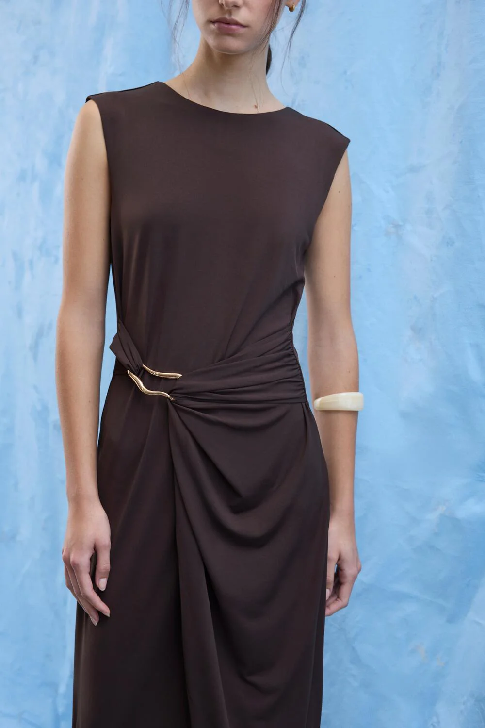 Vijustine midi kjole - Slate Black - Image 6