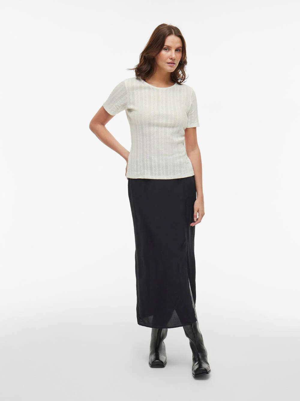 Vikassie Pointelle t-shirt - Snow White - Image 3