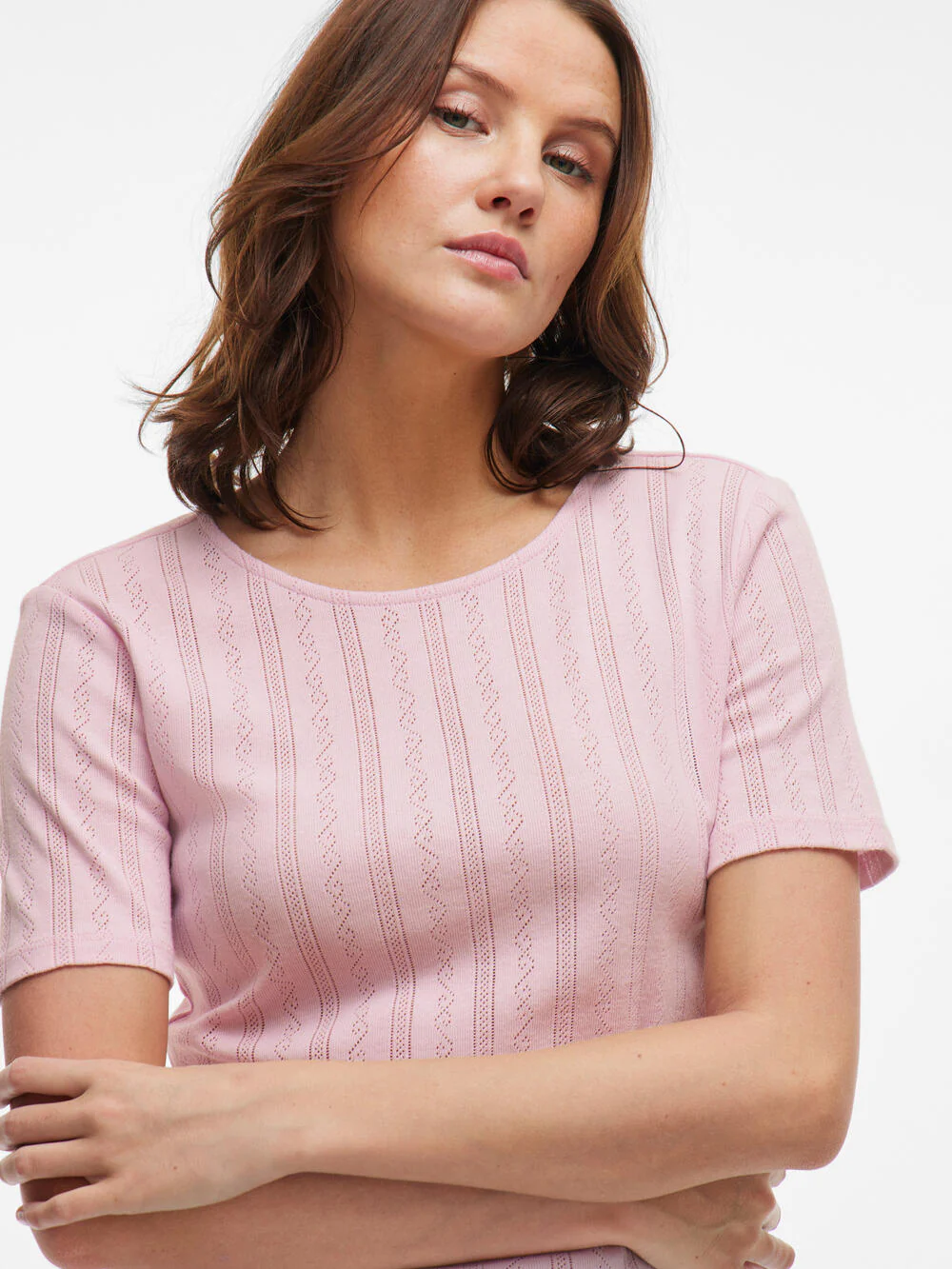 Vikassie Pointelle t-shirt - Winsome Orchid - Image 4