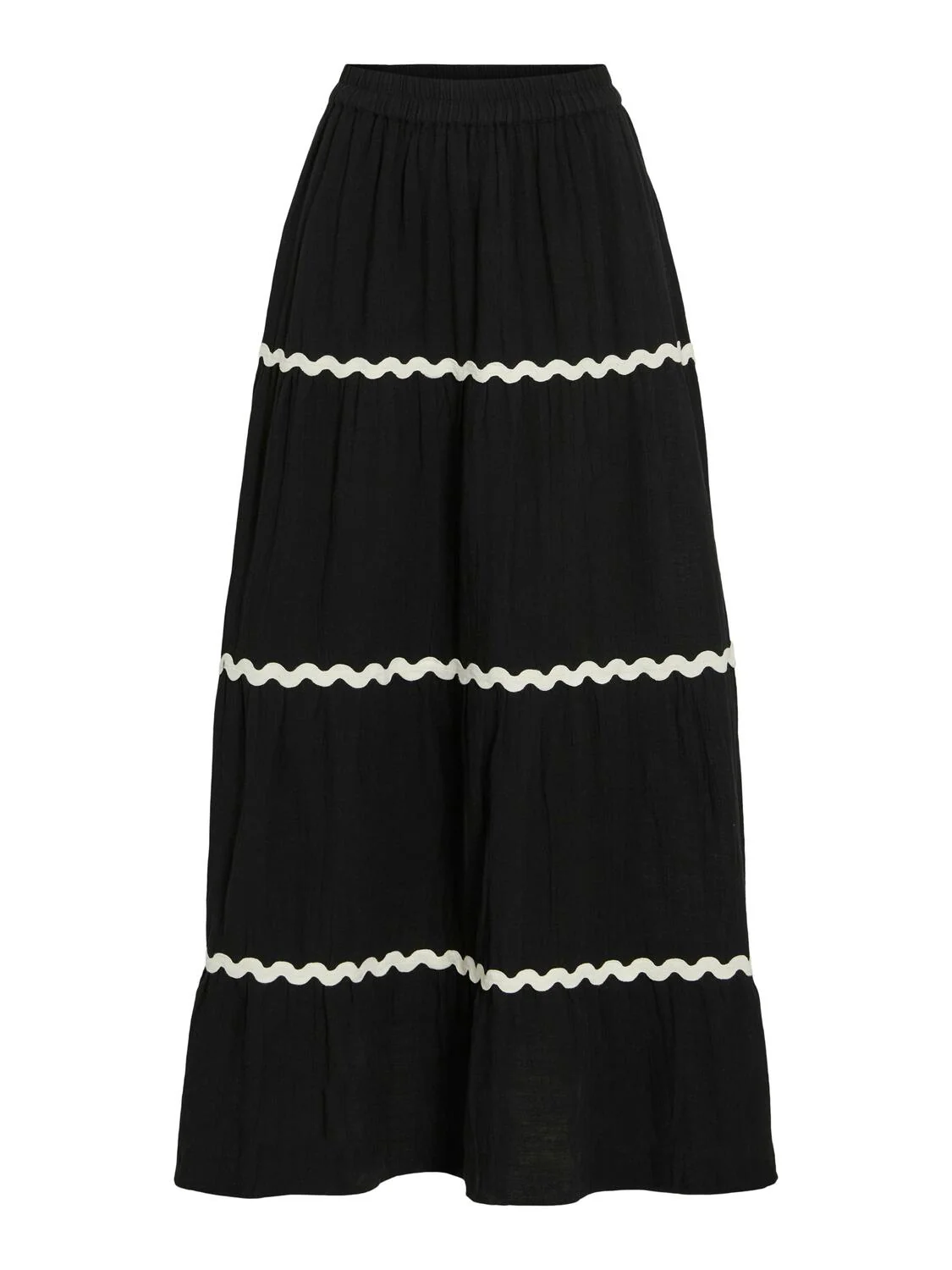 Vimanda Wavy lang nederdel - Black Beauty - Image 2