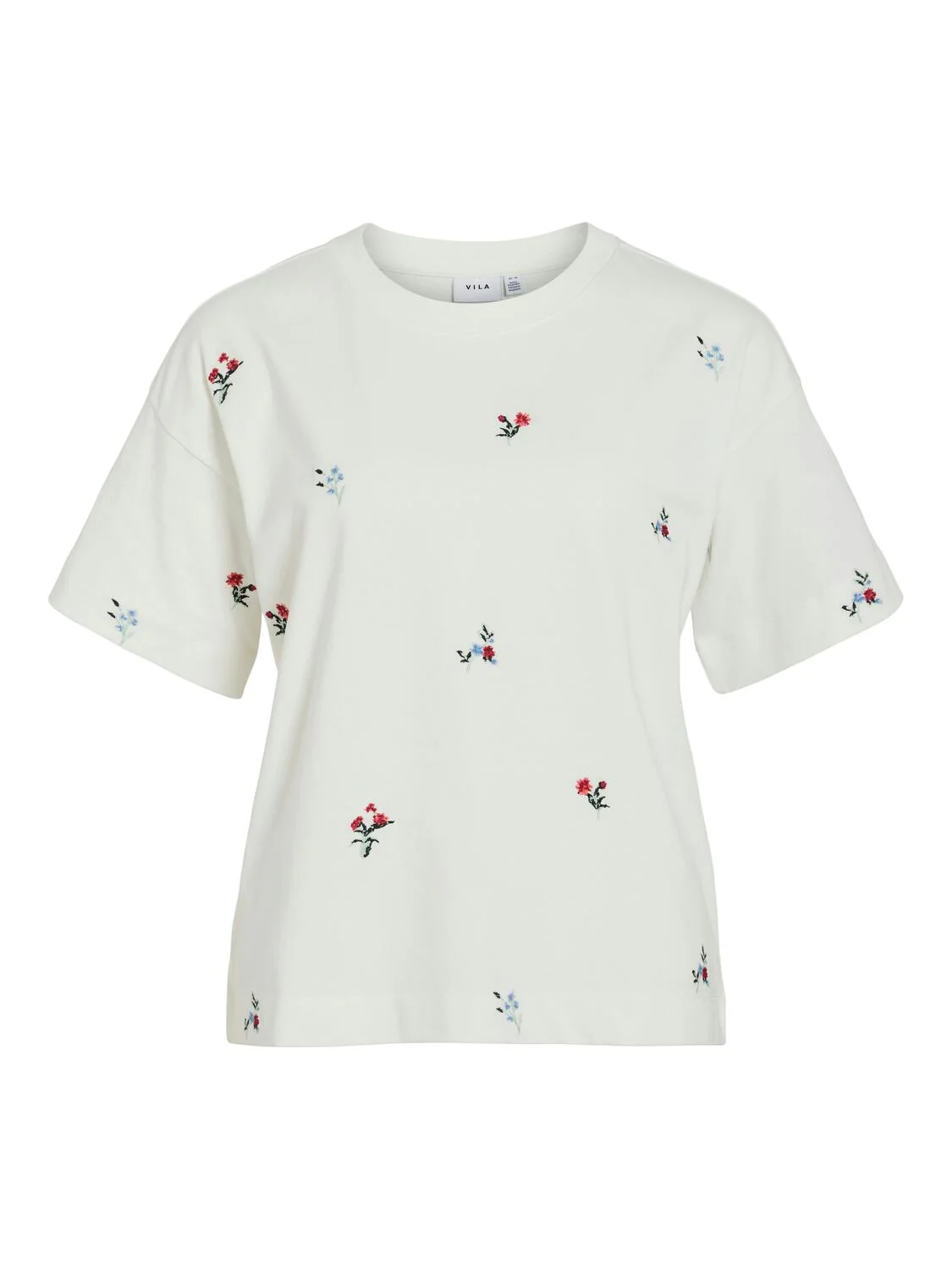 Vimonie Flower Emb t-shirt - Color Flowers - Image 2