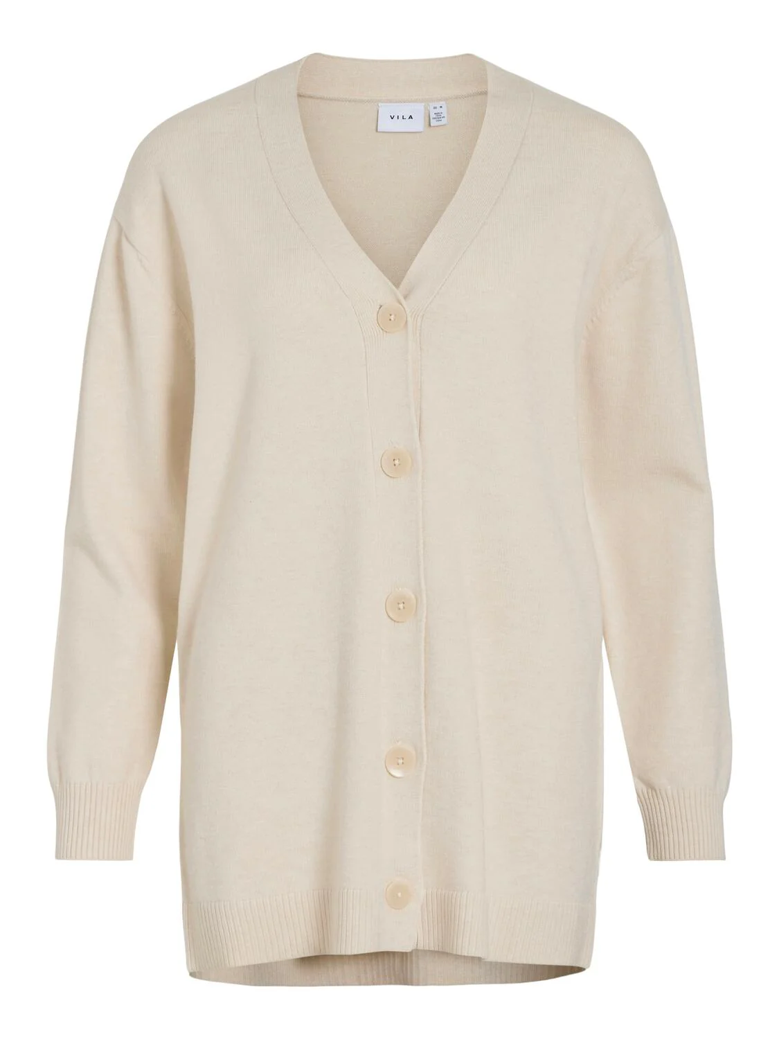 Vipolly lang cardigan - Super Light Natural Melange