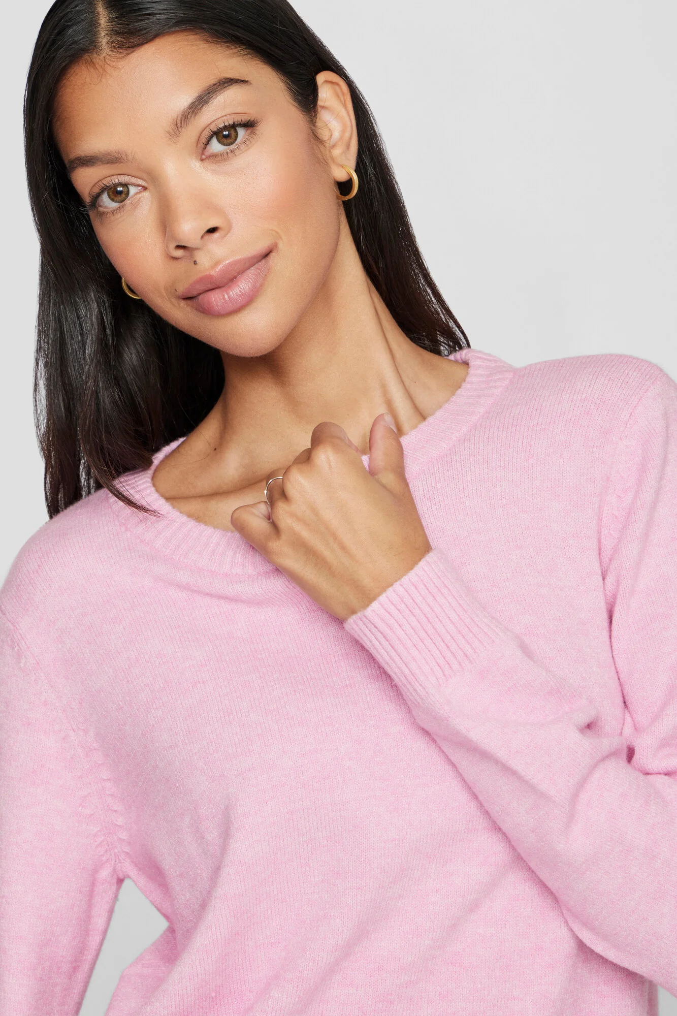 Viril O-Neck L/S striktrøje - Bonbon - Image 6