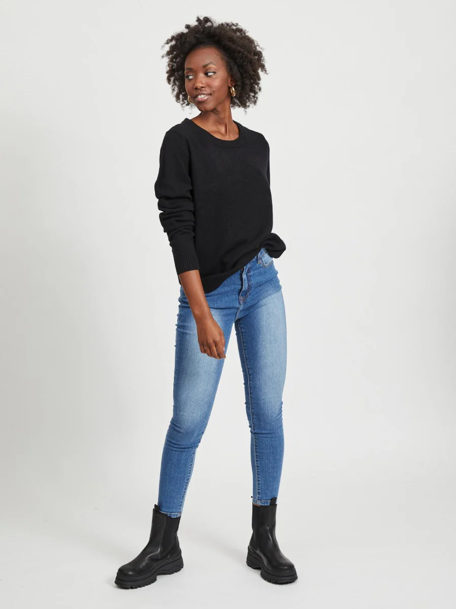 Viril O-Neck L/S striktrøje - sort - Image 5