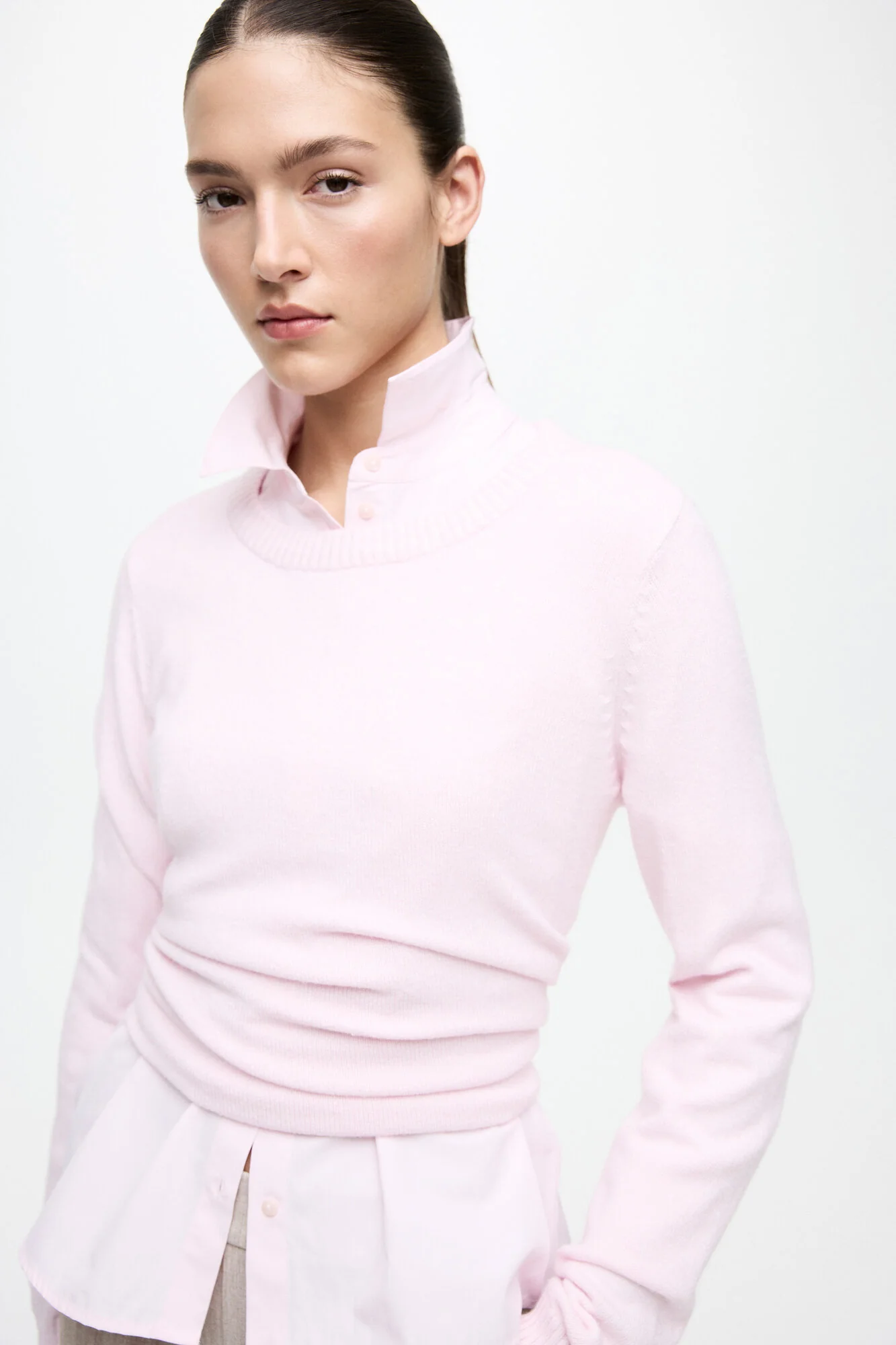 Viril O-Neck striktrøje - Cherry Blossom - Image 3