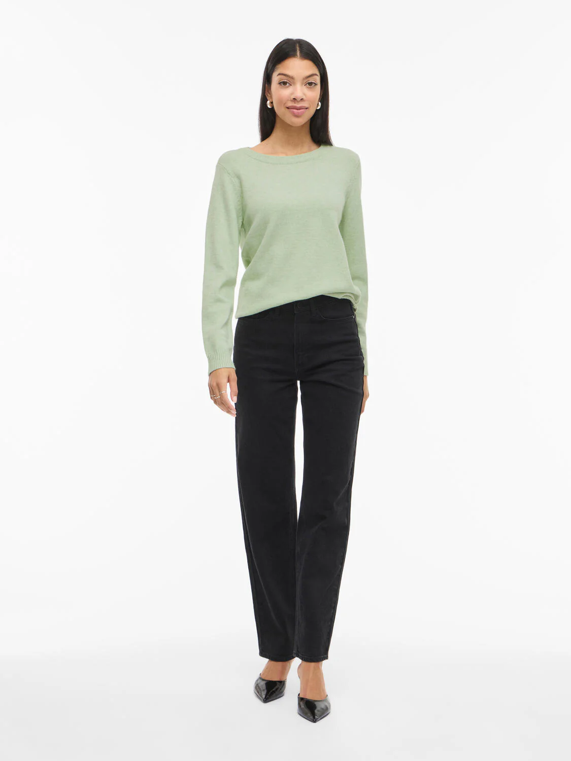Viril O-Neck striktrøje - Smoke Green - Image 5