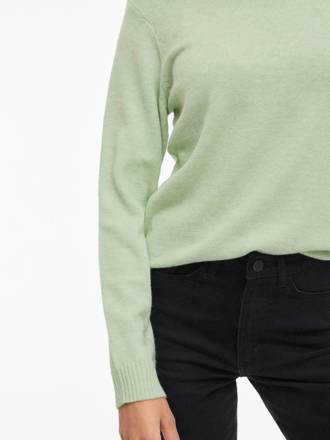 Viril O-Neck striktrøje - Smoke Green - Image 6