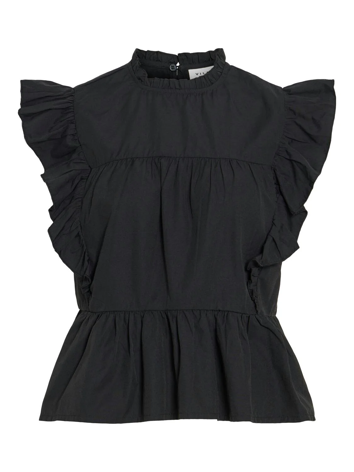 Virufella Frill top - Black Beauty - Image 2