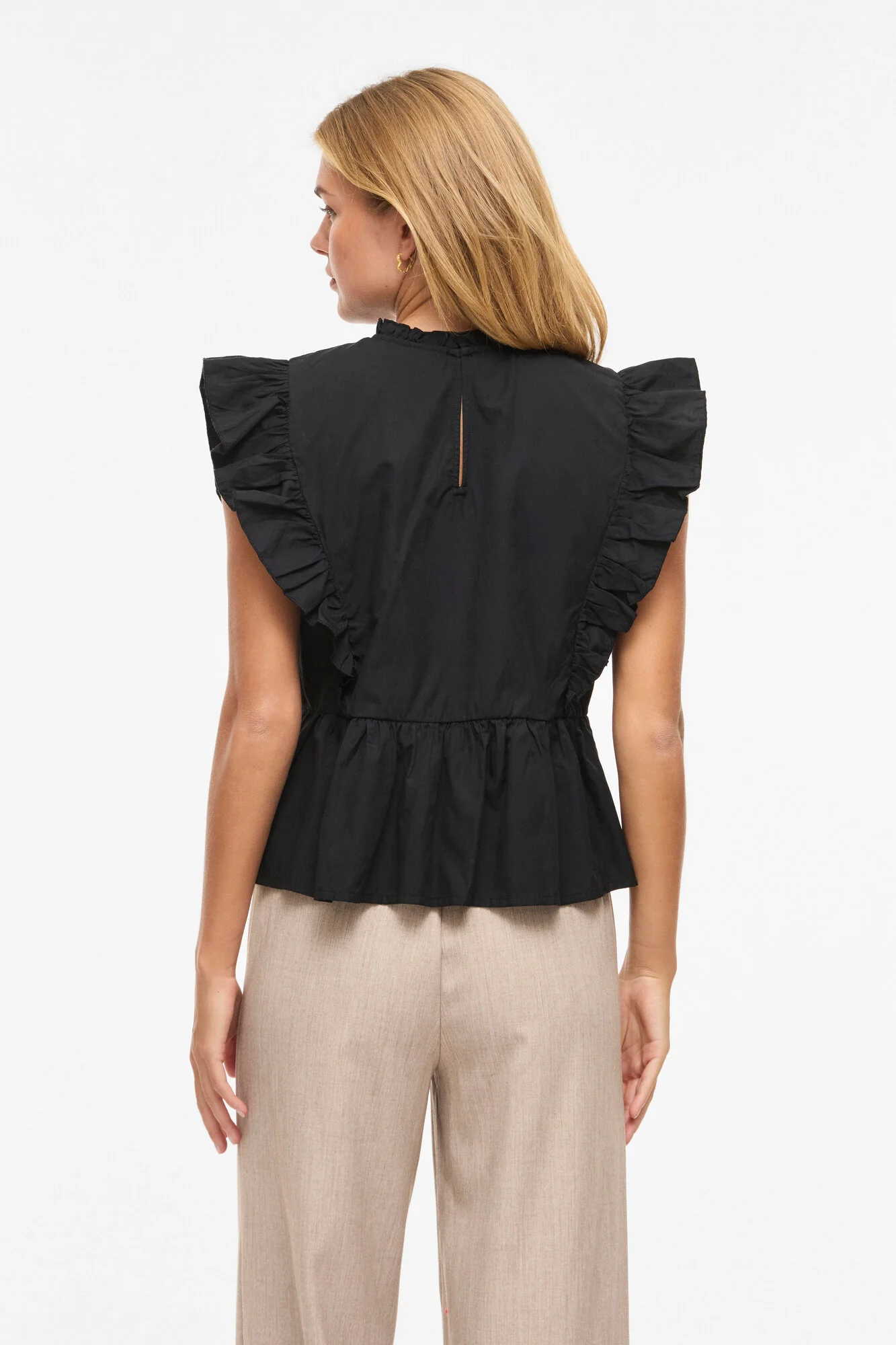 Virufella Frill top - Black Beauty - Image 3