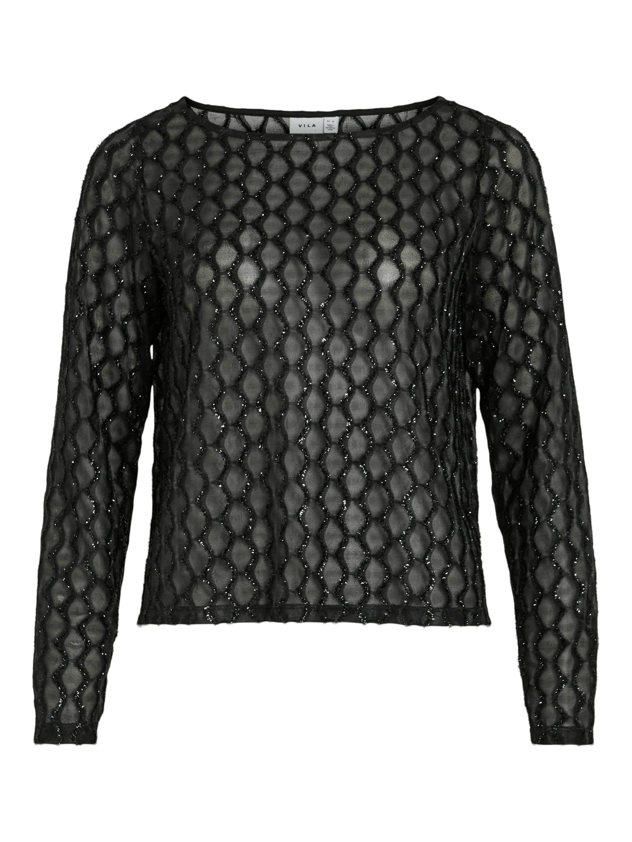 Vizalma Boatneck L/S bluse - Black Beauty - Image 2