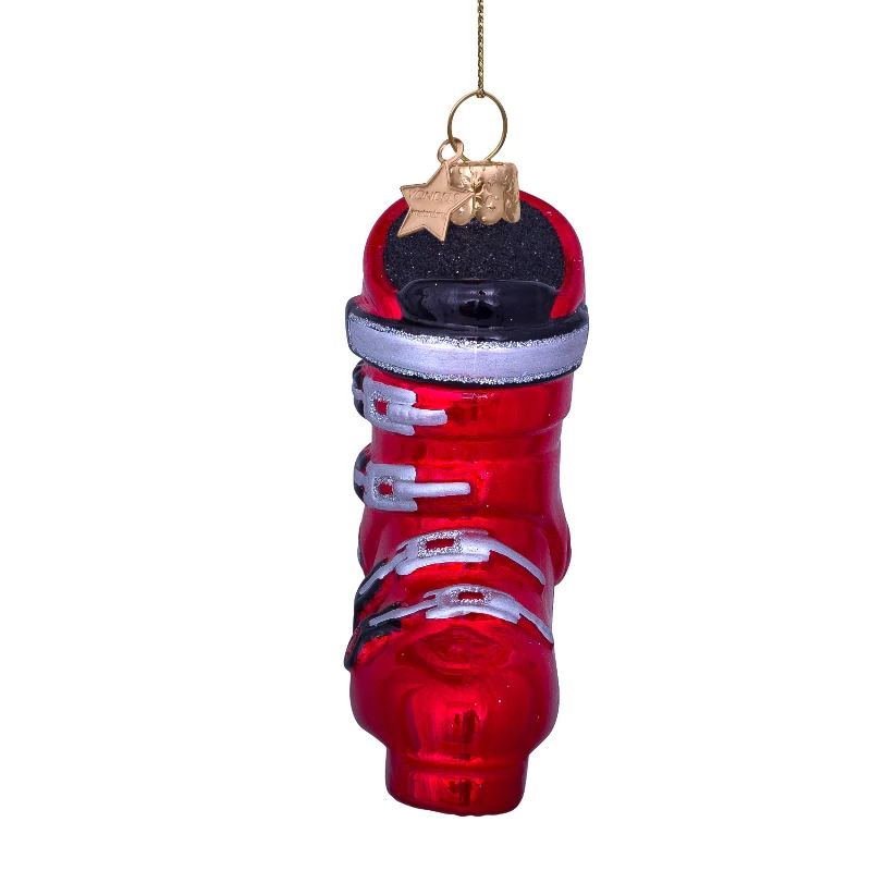 Rød skisko juleophæng - H9,5 cm. - Image 5