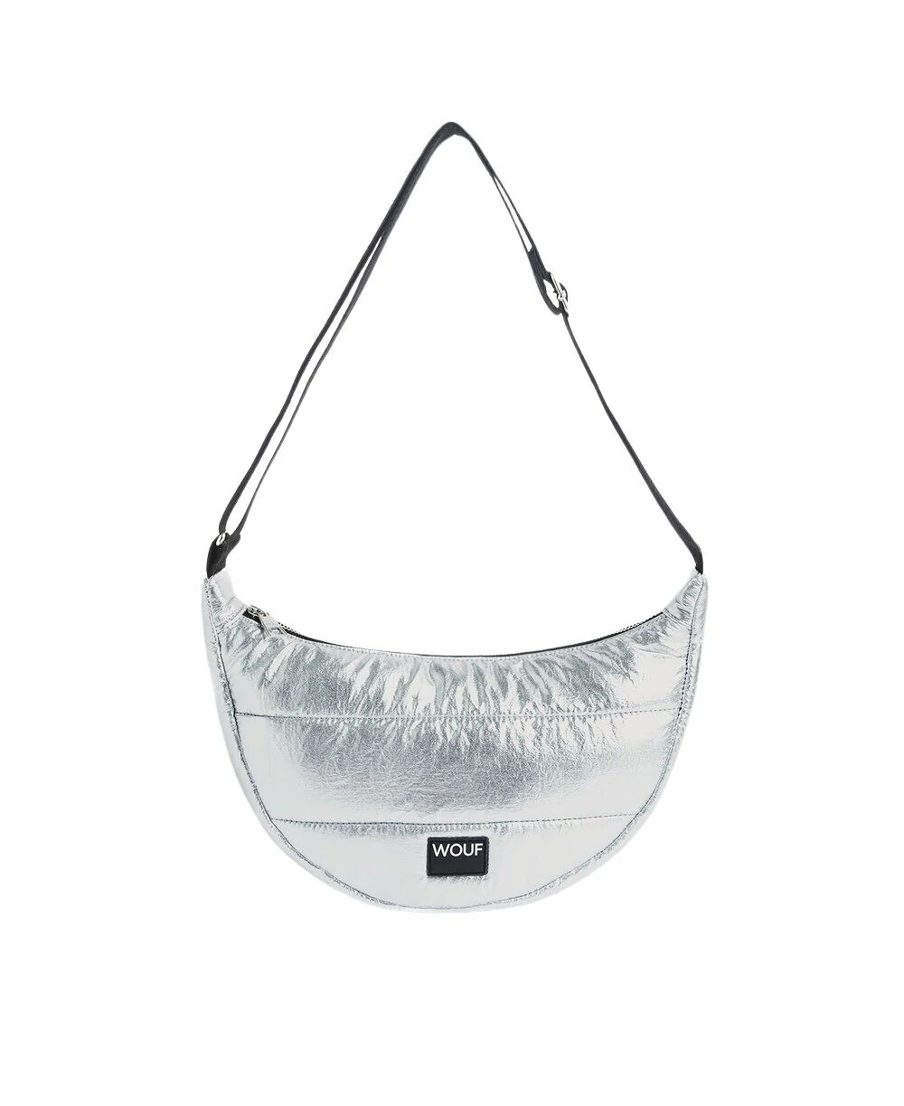 Glossy Crossbody taske - Sølvfarvet